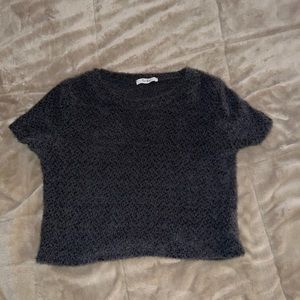 Lane 201 fuzzy cropped baby tee